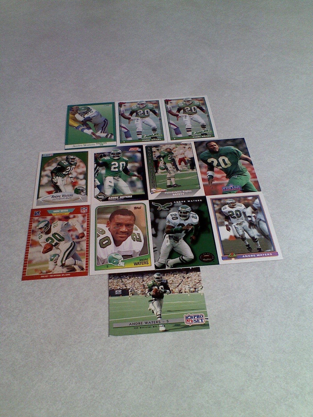 Andre Waters:  Lot of 50 cards.....17 DIFFERENT / Football    