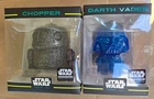 2 Star Wars Funko Hikari Mini Pops Glitter Darth Vader Chopper Smugglers Bounty