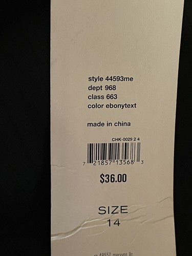 Hillard & Hanson Women’s Black Stretch Dress Pants 29" Inseam Size 14 NWT - Picture 7 of 8