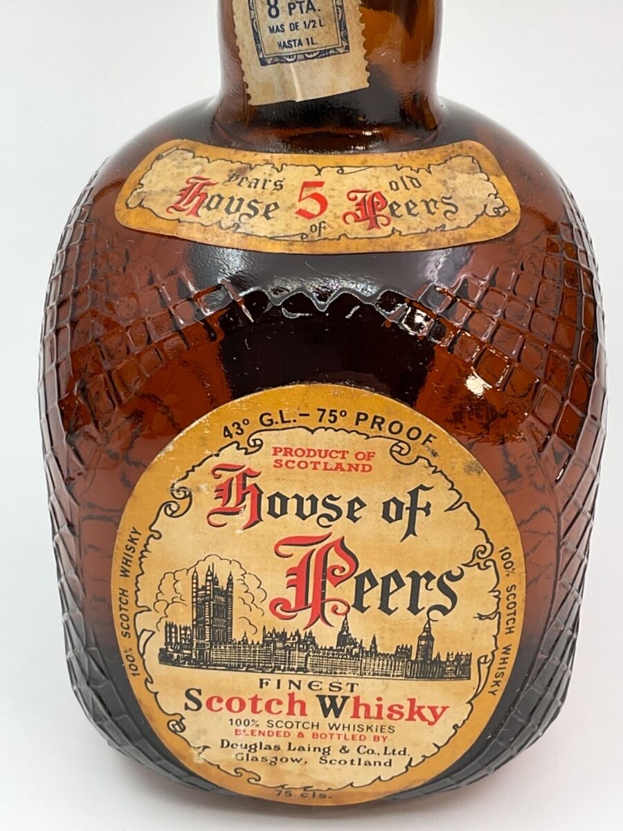 WHISKY HOUSE OF PEERS 5 YEARS OLD FINEST SCOTCH 75cl. 43 WHISKY HOUSE OF PEERS 5 YEARS OLD FINEST SCOTCH 75cl. 43