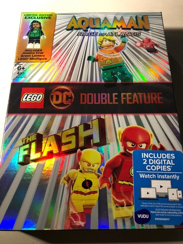 LEGO DC Double Feature: Aquaman: Rage.. & The Flash (2019) DVD NEW w/Minifigure
