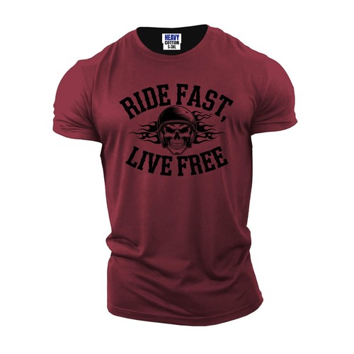 T-shirt uomo Angry Skull Racing maniche corte nuova grafica USA regalo maglietta S-3XL - Foto 5 di 12