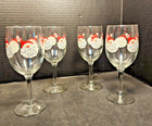 Santa Claus Wine Glass Set Eat Drink & Be Merry Set of 4 — photo 1