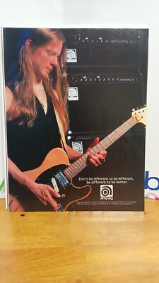 THE DREGS STEVE MORSE AMPEG GUITAR AMPLIFIERS  1983 PRINT AD. 11 X 8.5   h3