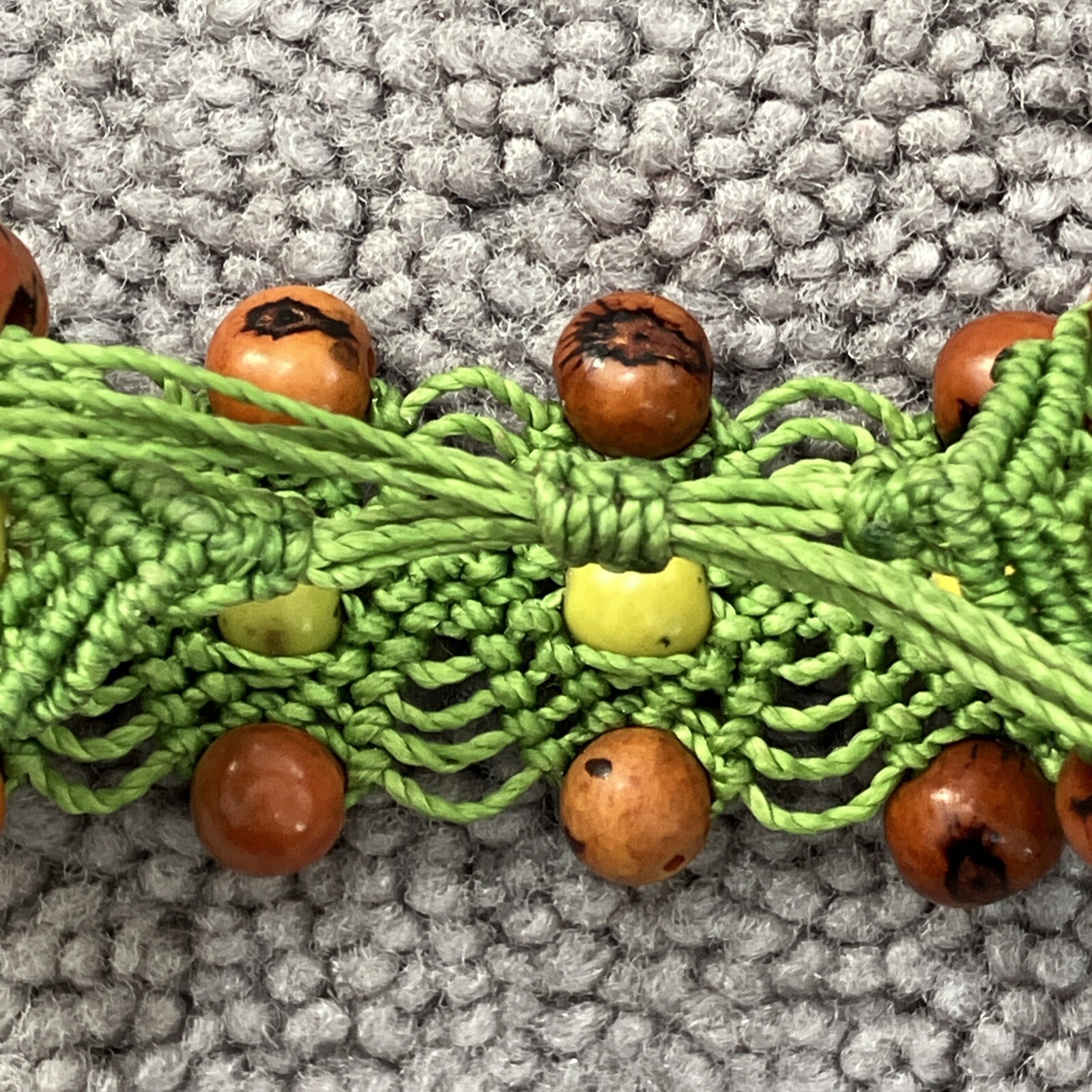 HANDMADE MINI MACRAME TYPE BEADED ADJUSTABLE BRAC… - image 18