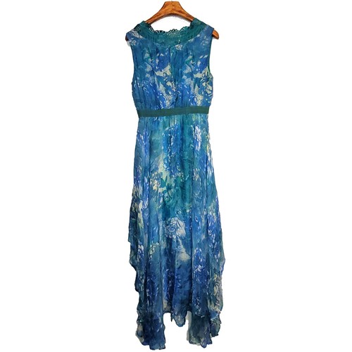 Maxi Vestido Para Mujer Seda Largo Sin Mangas Variado Talla S Xs XXS M Seleccionar - Imagen 15 de 25