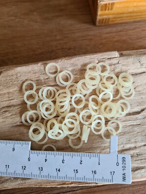 Haargummis transparent 6mm für Bart, Zöpfe, Cornrows..., sehr robust; Naturlatex