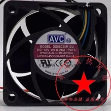 AVC DS06025R12U 6025 DC12V 0.26A 4-Wire Server Cooling Fan
