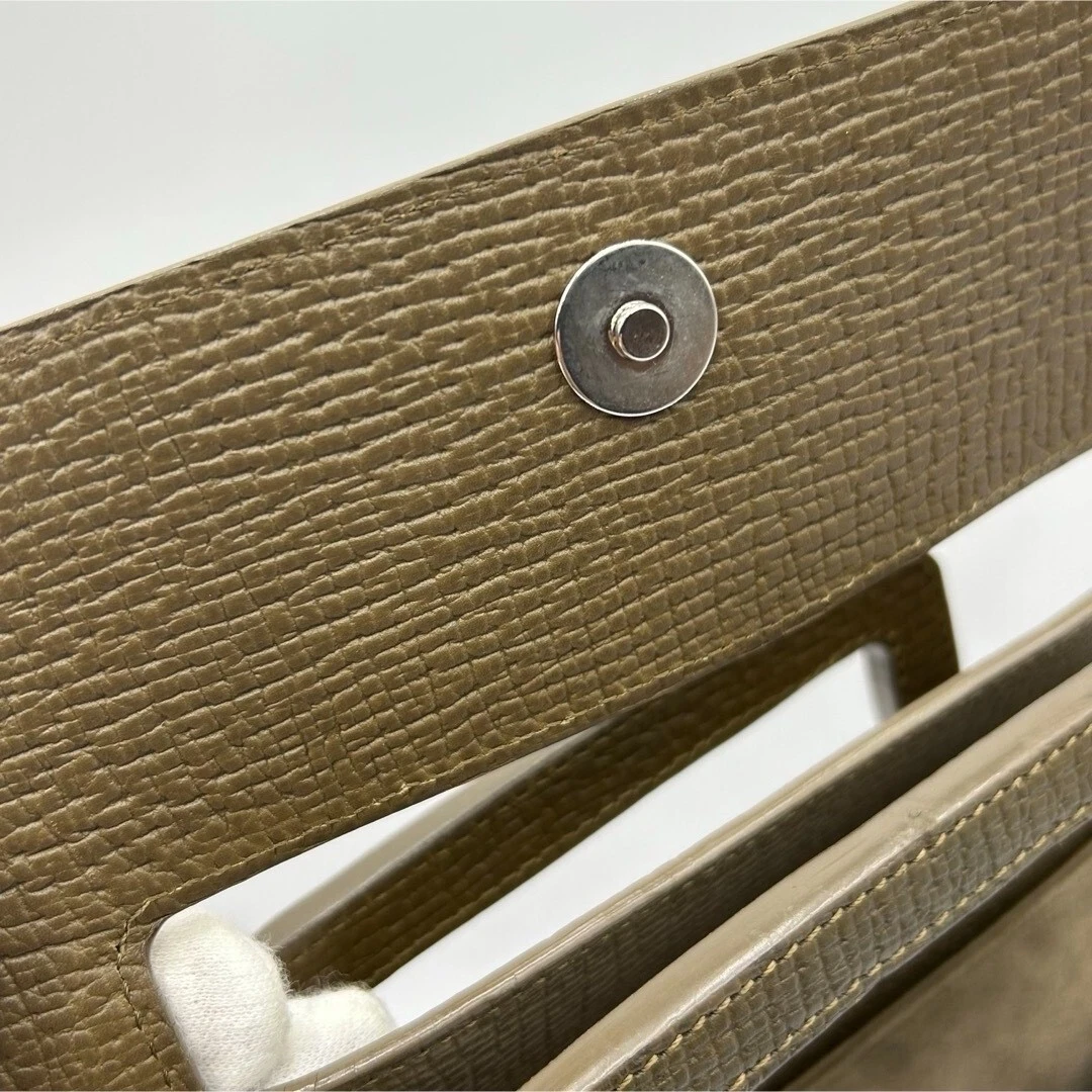 Borsa a mano LOEWE Shrink Vitello Grigio Scuro Rara Usata Riuso Donna Rara Autentica GIAPPONE