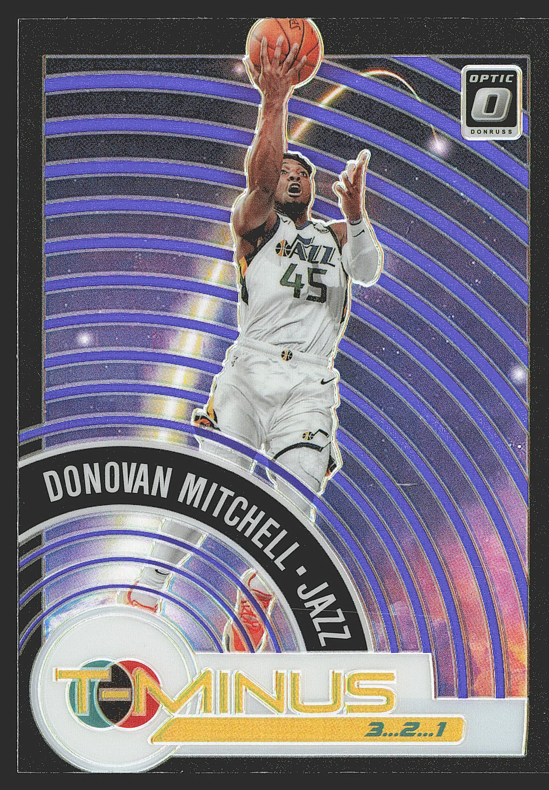 2020-21 Donruss Optic #6 Donovan Mitchell T-Minus 3...2...1 Purple