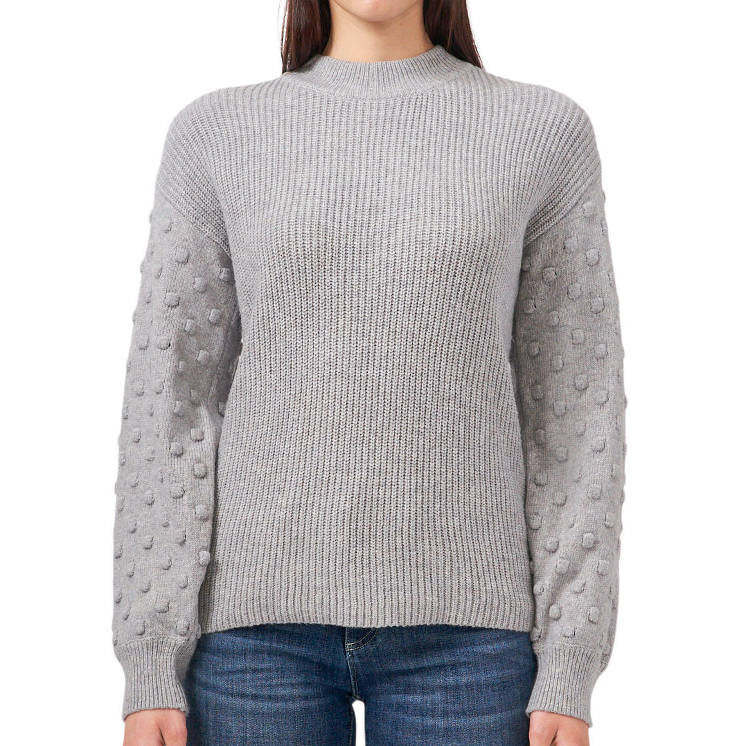 Bobble Stitch Sleeve Sweater Size 