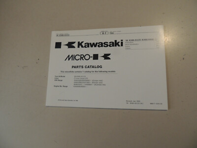 Parts catalog Kawasaki KX80 (X3/Z3) 2000 Teilekatalog Werkstatthandbuch 