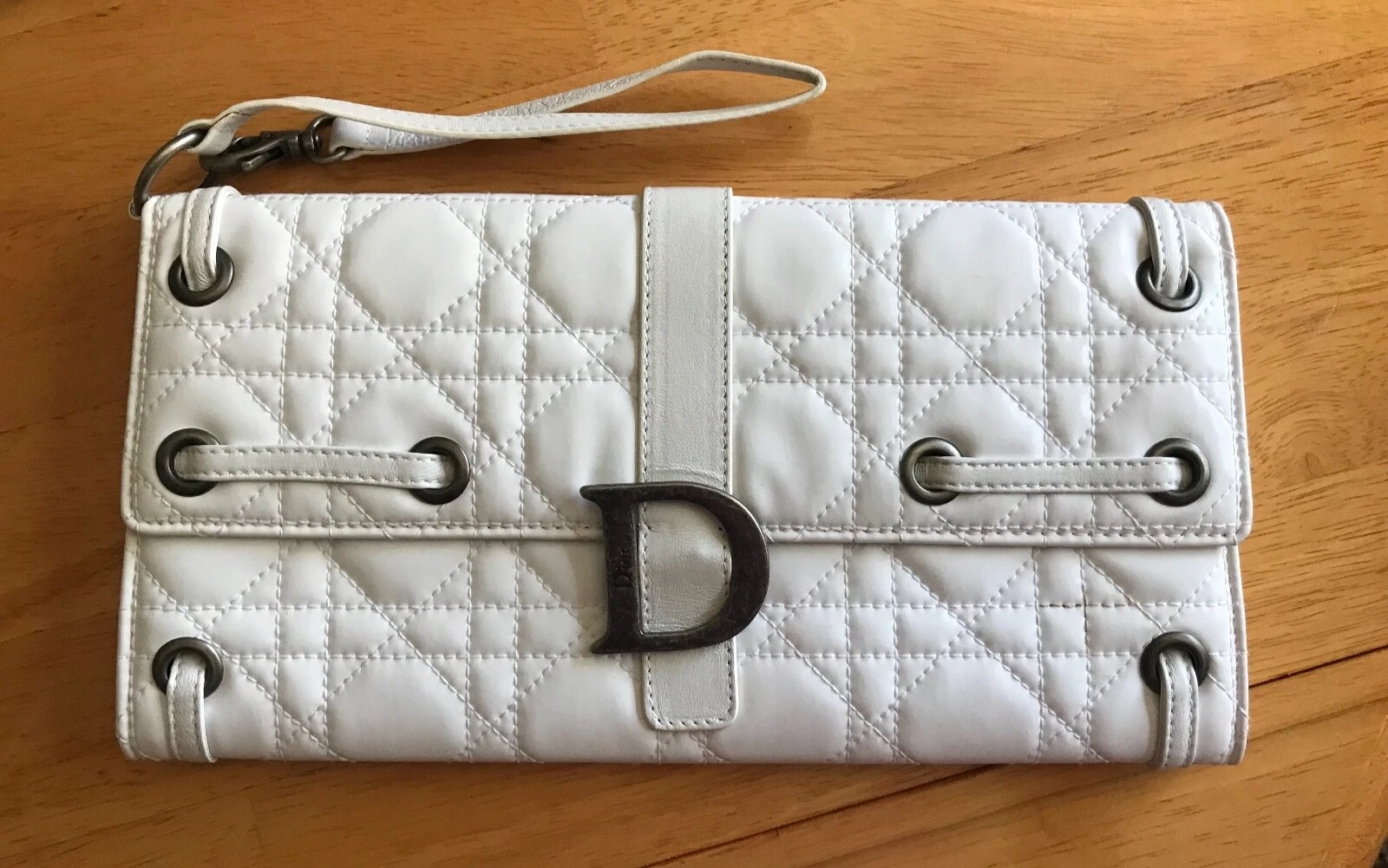 Portefeuille blanc Dior Clutch
