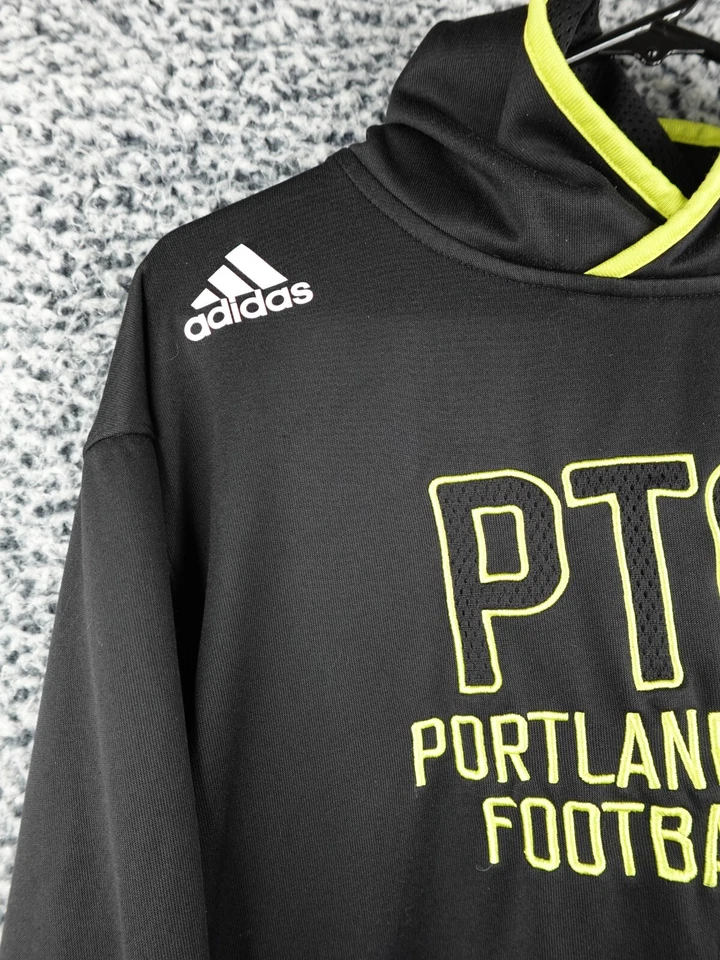 Adidas Portland Timbers Hoodie  Sz M PTFC Black Soccer Pullover MLS Fan Gear - Image 2 of 4
