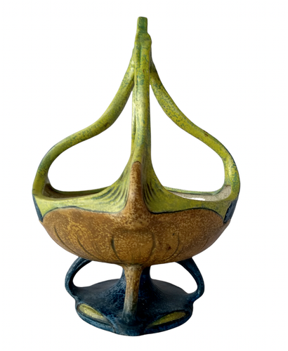 Art Nouveau AMPHORA TURN TEPLITZ AUSTRIA majolica pottery vase Paul DACHSEL Styl - Picture 9 of 12