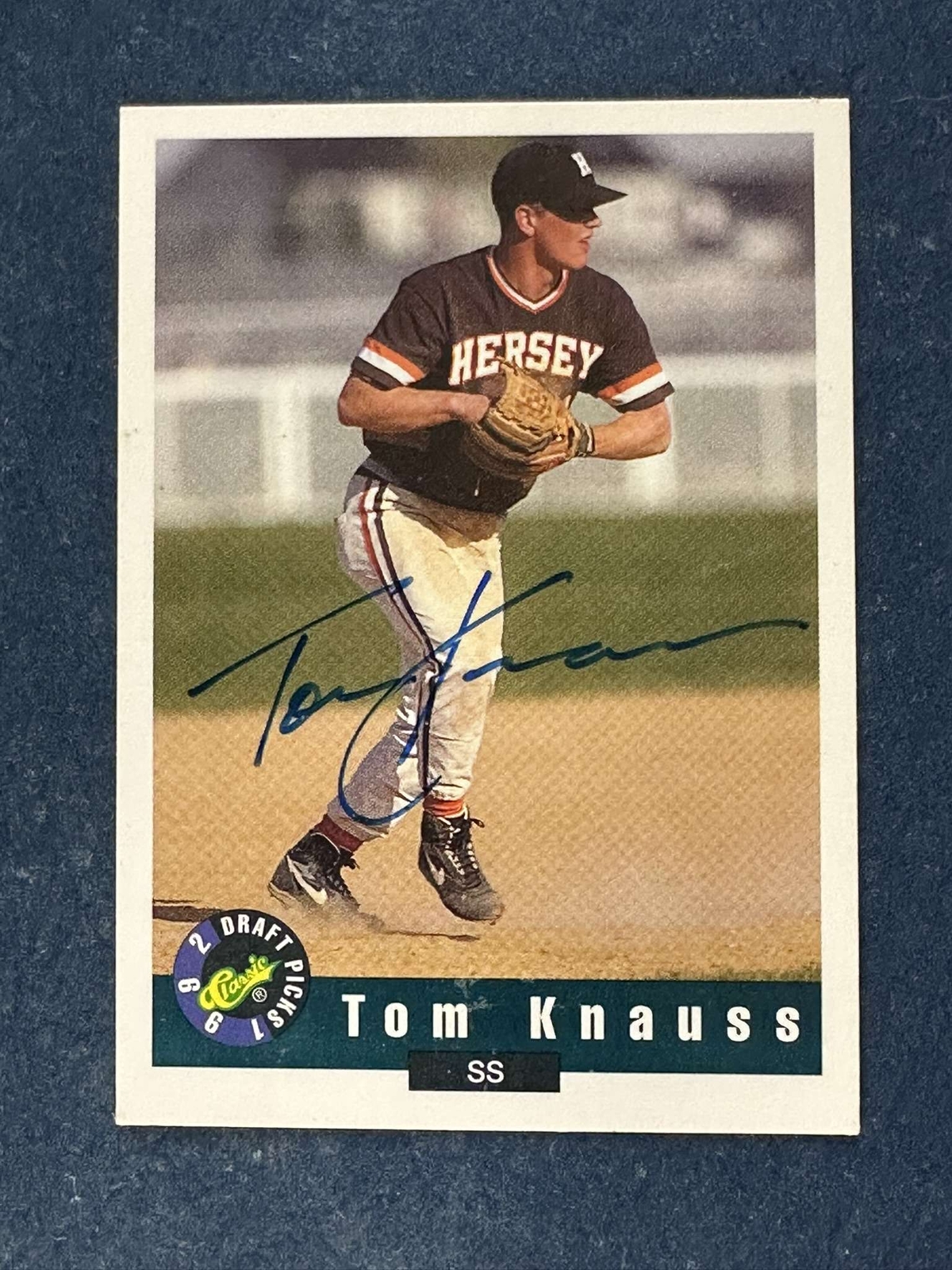 Tom Knauss Autograph Signed 1992 Classic Draft Picks Minnesota Twins