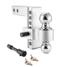 For Ford F-150 F-250 F-350 , 2" Receiver 6" Drop / Rise Dual Ball Mount Trailer