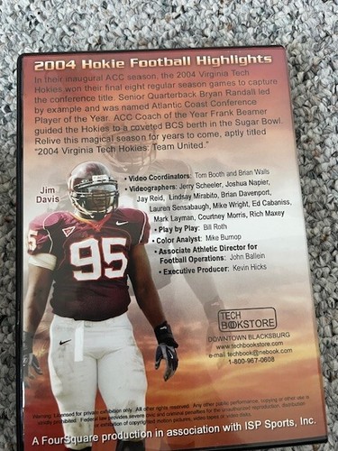 2004 Virginia Tech Hokies Football Highlights - Team United DVD Free Shipping! - Picture 3 of 3