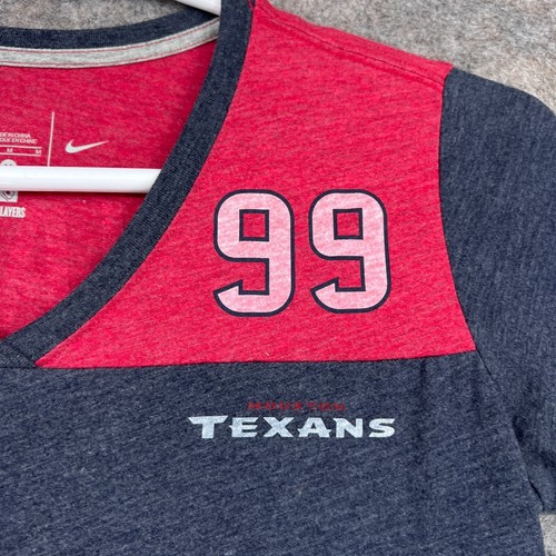 Houston Texans Shirt Womens Medium Blue Short Sleeve J.J. Watt Nike NFL Football - Picture 6 of 13