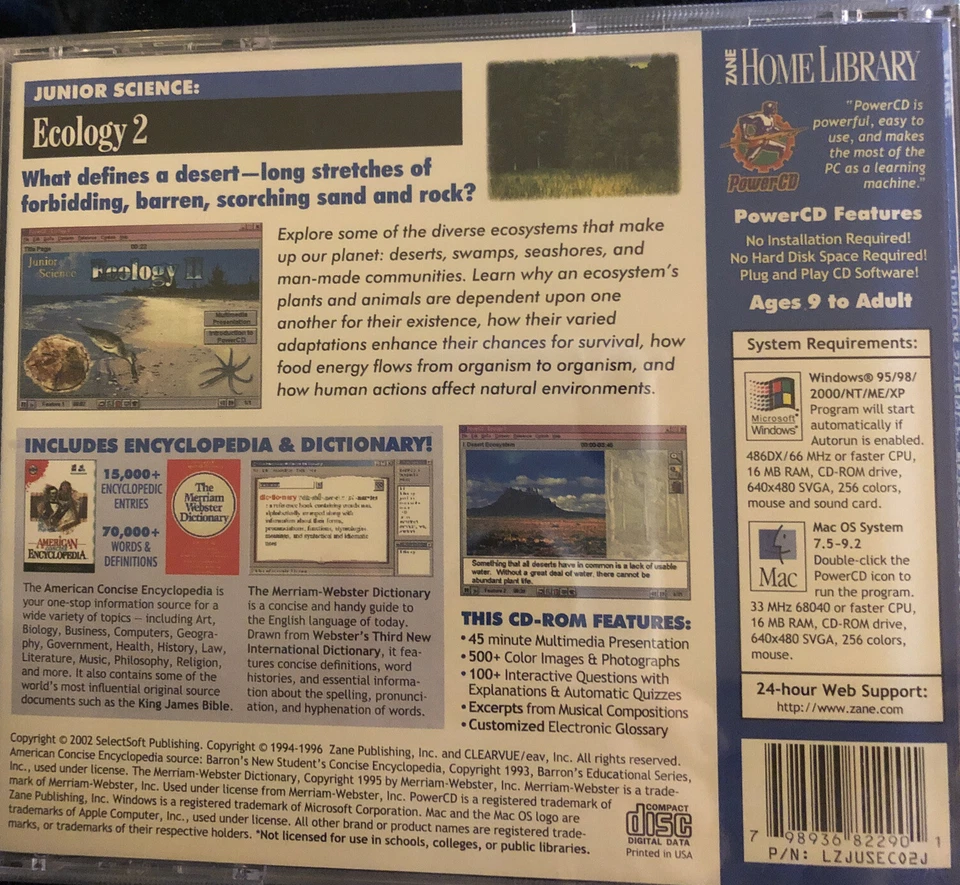 Zane Home Library Junior Science: Ecology 2 CD - Image 2 of 2