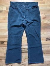VTG Levis 646 Bell Bottom Turquoise Corduroy Pants Flairs Talon 42 USA 70s 80s
