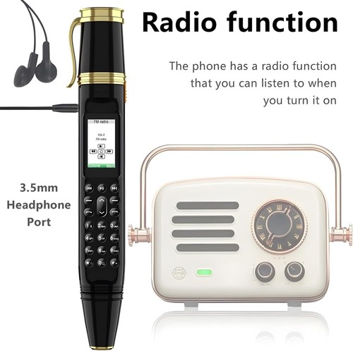 Pen Mini Mobile Phon Rechargeable with 0.96 Inch Tiny Screen, Bluetooth Dialer - Bild 4 von 11