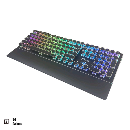 RK ROYAL KLUDGE S108 Typewriter Mechanical Gaming Keyboard RGB Blue Switch Black - Picture 7 of 15