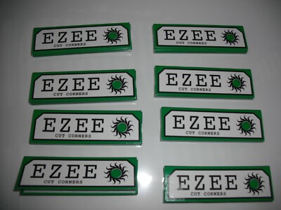 400 x EZEE GREEN Rizla Cut Corners ROLLING Papers Tabak Zigarettenfilter UK