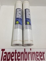 Vliestapete Marburg 2X 58640 (2Rollen) Streifenmuster Cremeweiß Metallic Glanz