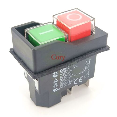 1Pc Waterproof Electromagnetic Push Button switch 4/5Pin Starter Safe AC250V 16A - Picture 1 of 9