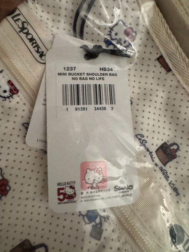 LeSportsac Sanrio Hello Kitty Mini Bucket Shoulder Bag: No Bag No Life Exclusive - Picture 2 of 9