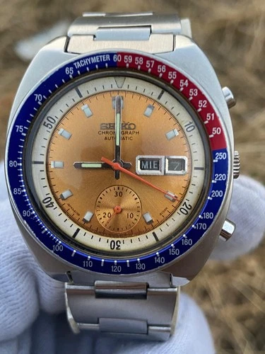 Vintage Seiko Pouge Automatic Chronograph 6139-6002 Watch