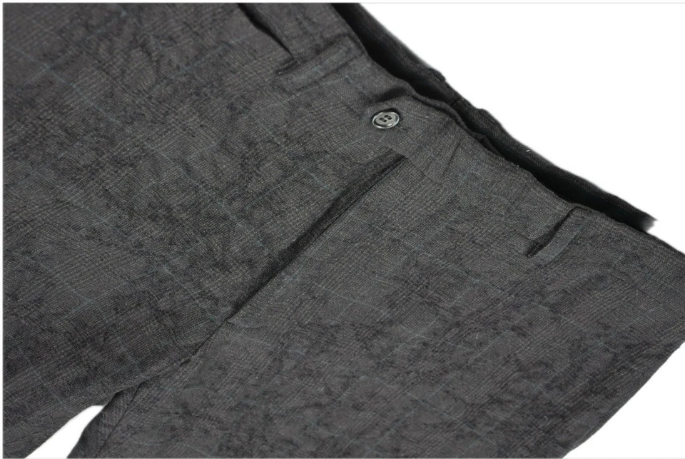 John Varvatos 男式羊毛修身格子绒纹理汽车城裤 30 全新 598 美元 — 第 2/4 张图片