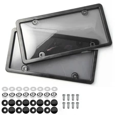 2X Unbreakable License Plate Covers & Frames - Front/Rear Protector