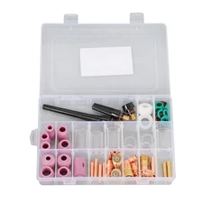 81Pcs TIG Welding Torch Kit Glass Cup Alumina Nozzle for WP-17/18/26 Gas Lens