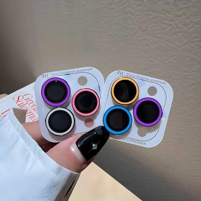Leuchtende Kamera Linse Schutz iPhone 12 13 14 15 Pro Max Glas Ring - UK