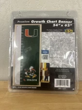 NCAA University of Miami Hurricanes KIDS GROWTH CHART BANNER w/GROMMETS New