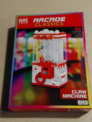 NEW, BLOCK TECH ARCADE CLASSICS - CLAW MACHINE - Building Block Set 86 Pieces