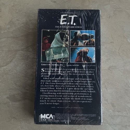 E.T. The Extra Terrestrial VHS 1982 Green Flap Factory SEALED MCA New Old Stock - Picture 5 of 17