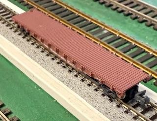 N Scale Con Cor Pennsylvania 50  flat car with Rapido couplers
