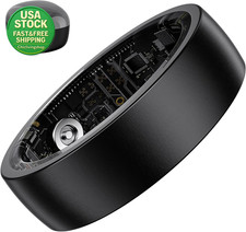 Smart Fitness Tracker Ring for Men Women Heart Rate Sleep Spo2 Black 13 IP68