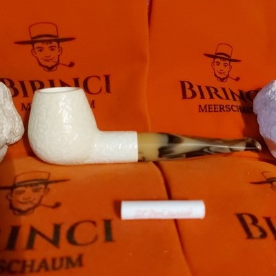 1A medium-large Meerschaum pipe 9mm acrylic mouthpiece Meerschaum pipe pipa