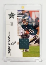 MINT #/ED GAME USED JERSEY SP 2007 Leaf Rookies & Stars Elements Brian Westbrook