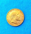 1902 Gold Sovereign British Coin  King Edwards  British sovereign coin .235 oz