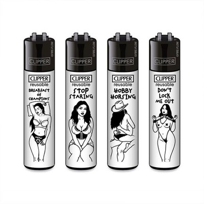 Clipper FFX Adult #7 Reibradfeuerzeuge 4 Stück