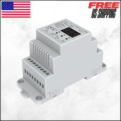 Constant Voltage DMX512 RGB/RGBW Din Rail Mounted Dimming Controller 5-24VDC 4CH
