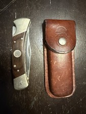 Camillus 886 Folding Lock Back Knife W/ Sheath NAHC Model Wood Handles