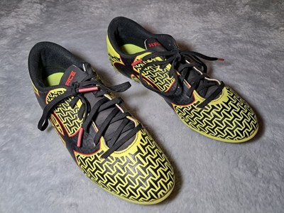 Under Armour Boys Yellow Black Red Corespeed Force 2.0 FG Soccer Cleats 4Y