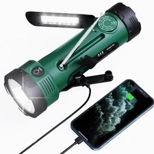 Emergency Solar Hand Crank Radio with 5 Led Flashlight for Survival, Noaa/am/fm