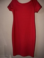 Love J Women's Short Sleeve Mid Length Dress, Red, Size Xl New